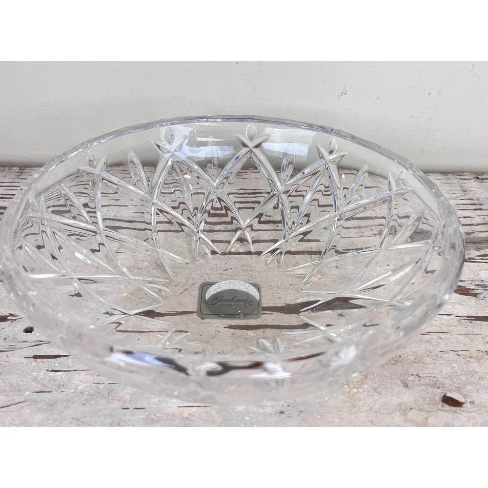 Vintage Gorham “Lady Anna” Lead Crystal Candy Bowl 8.25” Entertaining / Decor